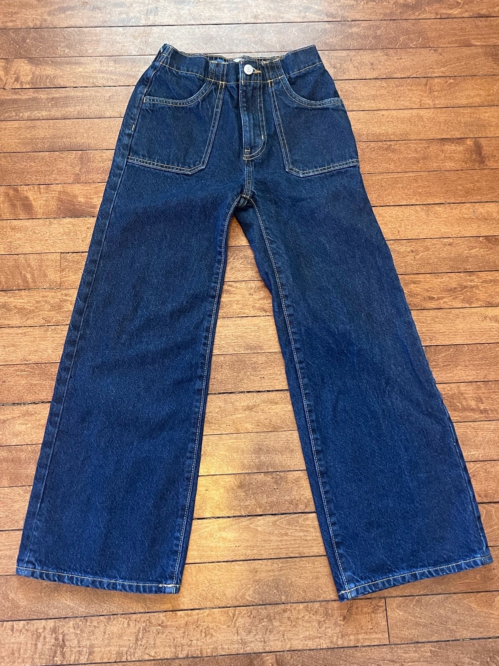 Old Navy High Rise Baggy Wide Leg Jeans Girl size 10
